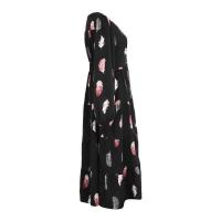 Vestidos de manga larga con estampado de plumas, cuello en V, moda primavera y otoño, nuevo vestido dividido de corte A para mujer - details 8