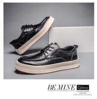 Las nuevas suelas de plataforma para hombre son zapatos de cuero casuales, versátiles y a la moda. - details 9