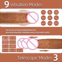 Consolador realista vibrador calefactor telescópico pene Butt Plug masturbador consoladores anales vibradores juguetes sexuales para mujeres adultas 18 - details 2