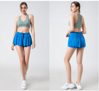 Nuevos pantalones cortos para mujer, faldas de cintura alta, pantalones cortos transpirables para el sudor, pantalones de seguridad de verano, faldas deportivas para mujer, pantalones cortos de Yoga para gimnasio, ropa deportiva - details 25