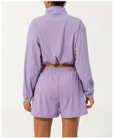 Chaqueta de Yoga de cuello alto con media cremallera para mujer, protección solar UV, ropa transpirable para exteriores, cordón con capucha, Verano - details 3