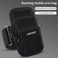 Bolsas para teléfono para correr con tres bolsillos, bolsa de almacenamiento de gran capacidad, bolsa para brazo, soporte para teléfono con tarjeta para auriculares, bolsa para brazo para teléfono móvil - details 16