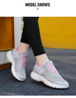 Zapatillas de deporte de moda de las mujeres ahuecadas hacia afuera ultra ligeras grandes de malla transpirable zapatos casuales de los zapatos de las mujeres - details 10