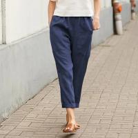 Pantalones Harem de Algodón Lineno Cintura Elástica, Bolsillo, Talla S-5XL - details 2