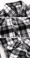 Camisas informales a cuadros para hombre, camisas clásicas de manga larga, camisas de vestir a la moda, 7XL, otoño - details 44