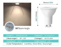 Bombillas LED de Punto de Luz de Iluminación para el Hogar 12PCS GU10 AC220V 3W, 6w, 9w, 12W - details 2
