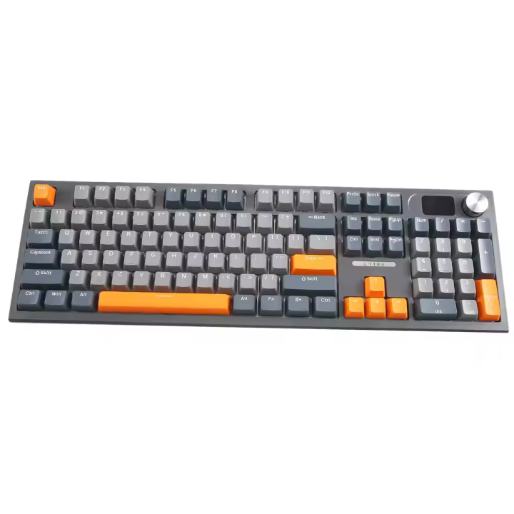 Langtu-Teclado mecánico LT104 para juegos, accesorio con cable y Bluetooth, inalámbrico, RGB, 2,4G, 104 teclas - 1