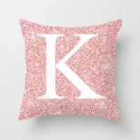 Cojín de sofá con letras brillantes de color rosa de 45x45 cm con almohada de respaldo central - details 10