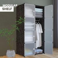 Armario Modular Organizador de Ropa de 12 Módulos para Hogar Estante de Almacenamiento para Dormitorio Negro - details 16