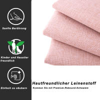 Cama tapizada 90x200 cm, cama con almacenaje hidráulico, litera de lino agradable para la piel, rosa (Sin colchón) - details 5