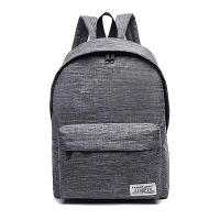 Mochila de lona de Color sólido para hombre, resistente al desgaste, Simple, a la moda, para estudiantes - details 0