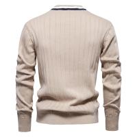 cárdigan de algodón para hombre, suéter con cuello en V y botones, suéteres casuales de punto para jóvenes para hombres - details 9