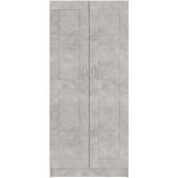 Armario de Libros Estante Estantería Soporte Almacenamiento Muebles Decoración Oficina Estudio Contrachapada Gris Hormigón 82,5x30,5x185,5 cm - details 6