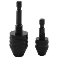 Portabrocas sin llave de vástago hexagonal de 2 piezas, convertidor de destornillador, adaptador de taladro de cambio rápido, herramienta de brocas (0,6-8mm, 0,3-3,6mm) - details 2