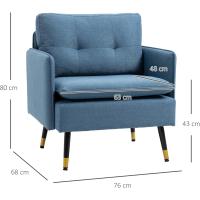 Sofá Moderno de 2 Plazas Sofá de Sala con Tapiz de Poliéster, 4 Almohadillas y Patas de Acero - details 20