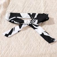 Moda coreana de verano para niños, manga corta floral negra con cinturón, vestido cómodo y decente para fiesta o vacaciones - details 27