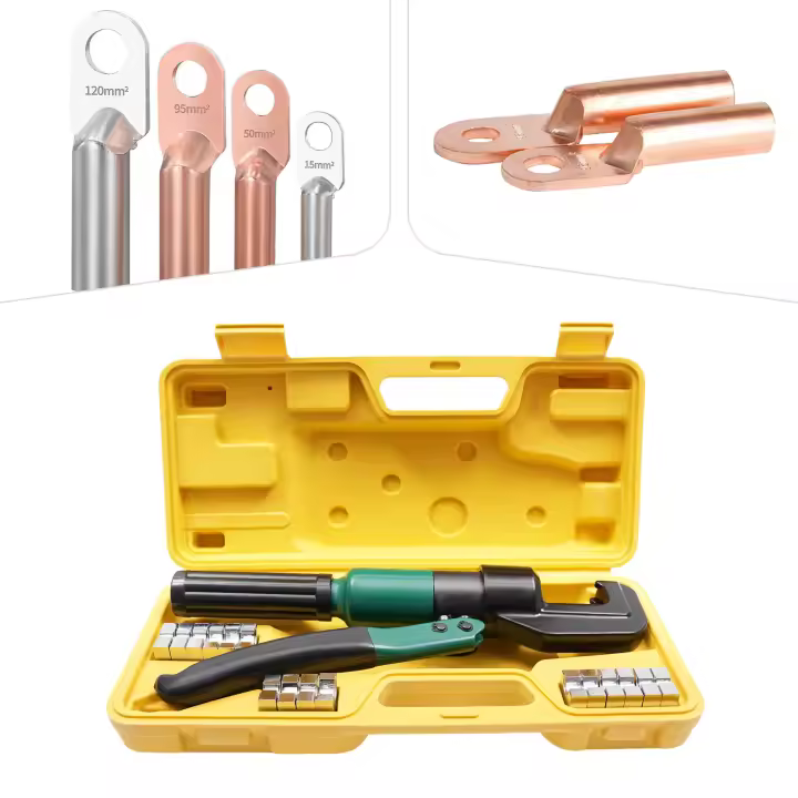 Herramienta de engarzado hidráulico manual YQK-70, engarzadora hidráulica con 8 pares de troqueles para energía eléctrica, transporte, construcción - 1
