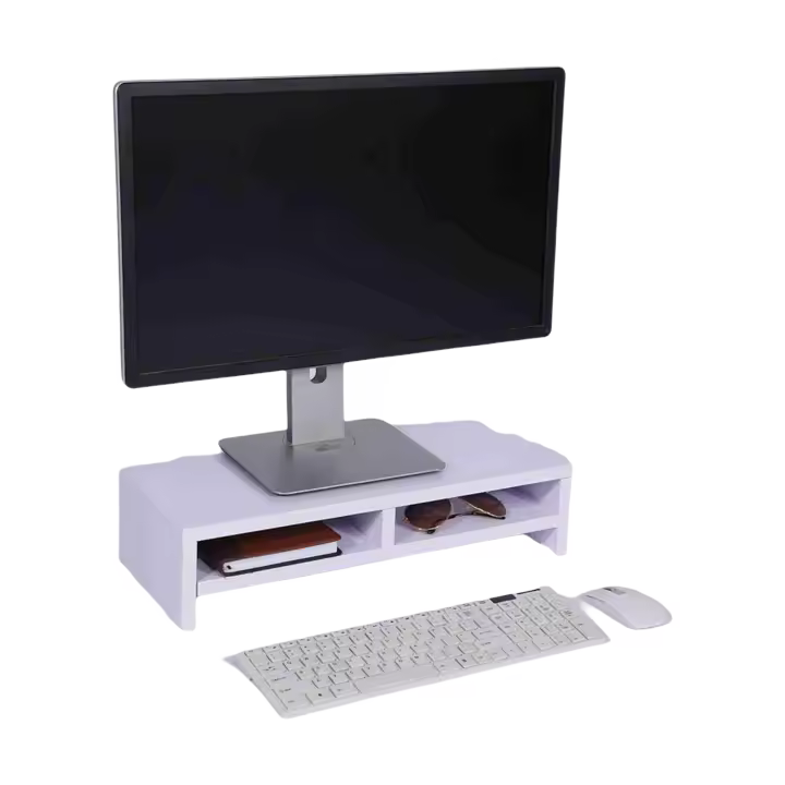 Soporte para Monitor de escritorio LCD TV portátil estante elevador de pantalla de ordenador escritorio de oficina blanco púrpura - 1
