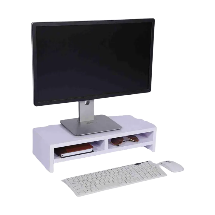 Soporte para Monitor de escritorio LCD TV portátil estante elevador de pantalla de ordenador escritorio de oficina blanco púrpura - 1