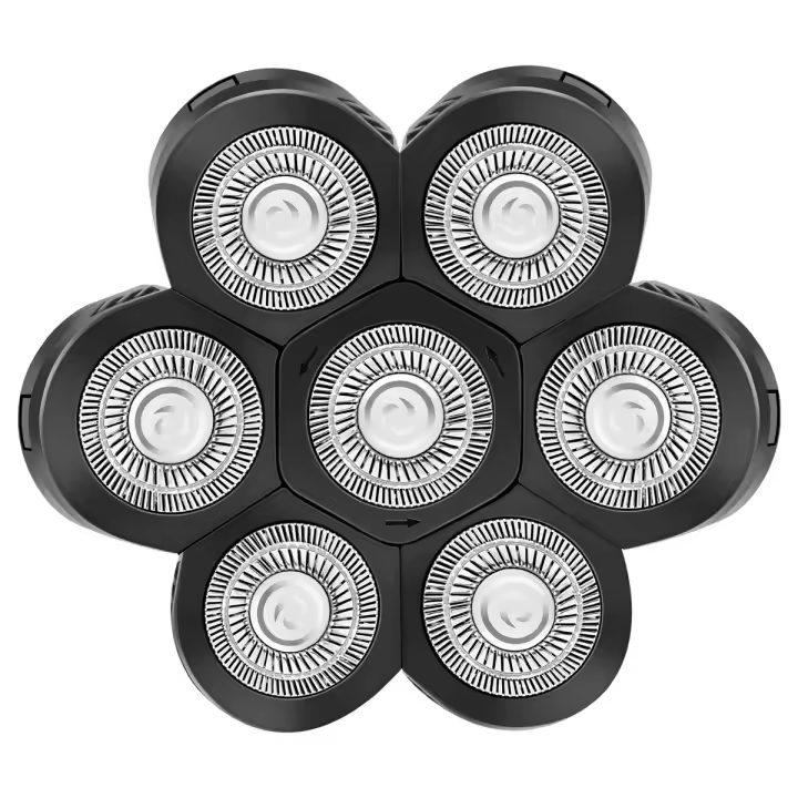 Cabezales de repuesto para Afeitadora eléctrica 7D para hombre, 7 cabezales, afeitadora para Barba calva, Color - 1