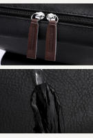 Mochila para hombre, 15 pulgadas, lona y cuero impermeable, antirrobo mochila para ordenador grande, mochila escolar, viaje, Lycee Trabajo - details 5
