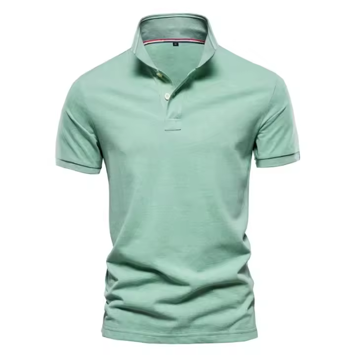 nuevos Polos de algodón para hombre, Polo clásico de Color sólido, Polo Social de negocios informal de alta calidad para hombre - 1