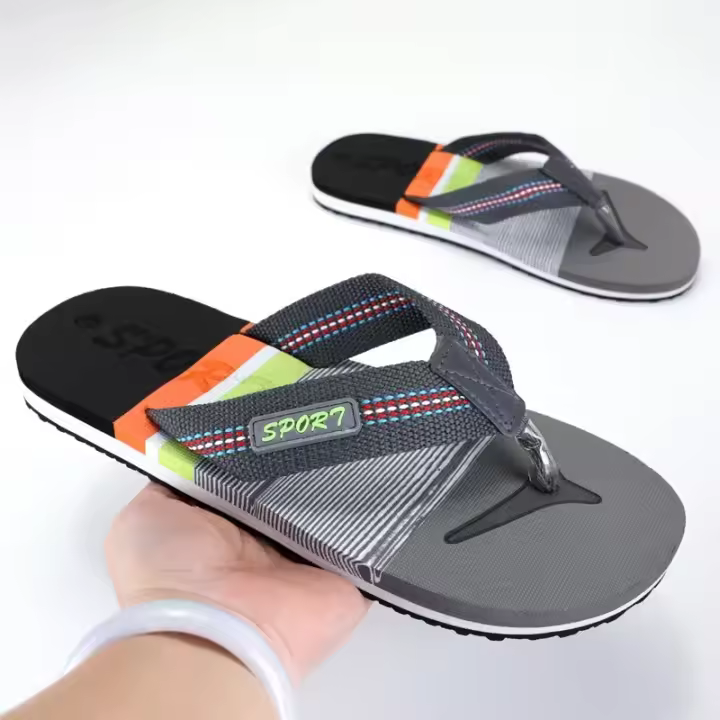 Zapatillas de hombre de alta calidad, zapatillas informales de moda para interiores, zapatillas de espiga, chanclas transpirables de playa para verano y exteriores, Zapatillas de casa - 1