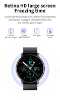 ZL02D reloj inteligente con Bluetooth, llamada, frecuencia cardíaca y detección de presión arterial, recordatorio de información, Modo deportivo - details 3