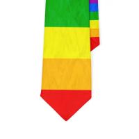 Corbata informal de 8cm con diseño de arcoíris, corbata estrecha, suave y colorida, ajustable, atada a mano, para hombre, Unisex - details 9
