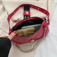 Bolso gótico de mujer retro con correa de cuero con cremallera, casual - details 10