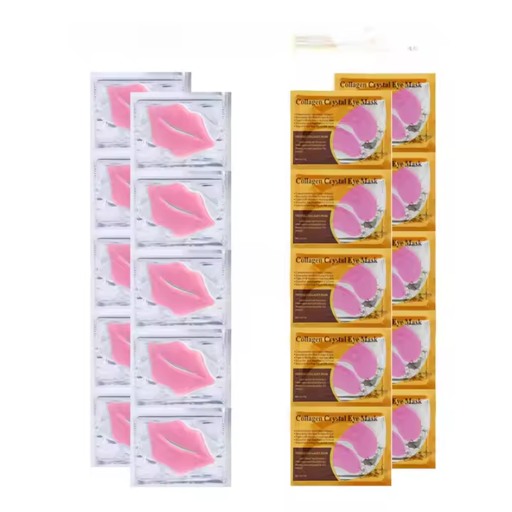 Juego de Cuidado de la Piel de Labios Hidratante y Nutritivo 20pcs Máscaras para Ojos y Labios para Rejuvenecer y Eliminar Ojeras - 1