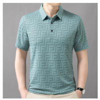 Polo de Moda de Verano para Hombres Alta Gama, Estampado, Manga Corta, Transpirable, Doble Apertura - details 9