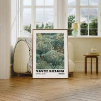 Póster de medusas coloridas del mundo infinito de Yayoi Kusama, pintura en lienzo nórdico japonés, exposición de arte de pared, decoración del hogar para sala de estar - details 5