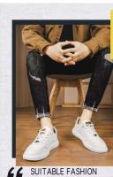 Zapatos deportivos de ocio para hombre, trabajo de cuero, antideslizantes, impermeables, resistentes al desgaste, zapatos planos de suela suave, zapatos ligeros y modernos - details 1