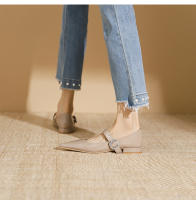 Zapatos planos de tacón bajo con punta de diamantes de imitación, zapatos de mujer - details 15