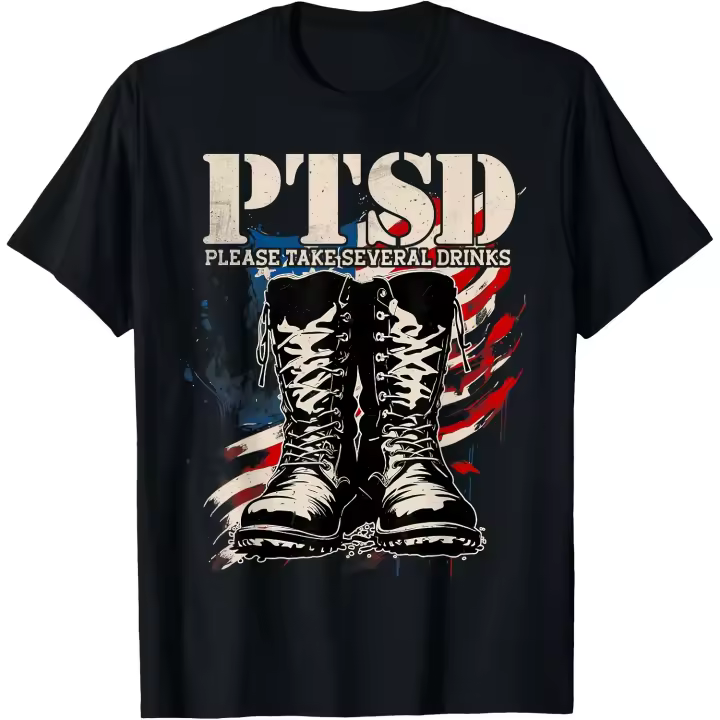 Veterano disfuncional, soldado patriótico bandera de EE. UU. Camiseta militar para hombre - 1