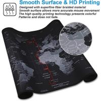 Alfombrilla de ratón con mapa, alfombrilla protectora de escritorio con mapa grande, alfombrillas para juegos, decoración de mesa de oficina, teclado, acolchado largo, alfombrilla para ordenador portátil y jugador - details 2