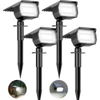 Luces Solares LED Exterior Jardin [8 Paquete/72LED], LED Exterior Solares Potente Impermeable Lampara Luz Solar Exterior Iluminacion para Suelo Exteriores, Blanco Calida - details 28