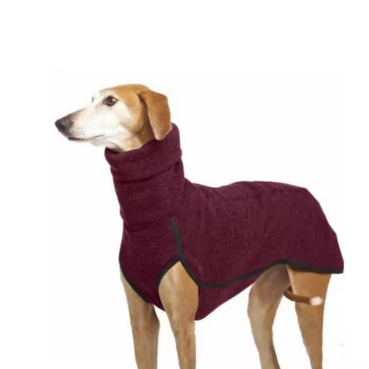 Ropa de cuello alto suave para mascotas, abrigo cálido de terciopelo mecedora, camisa de cuello alto para perros grandes, camisa de invierno para exteriores - 1