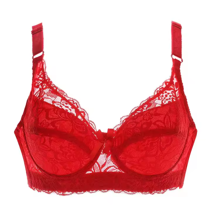 Seduce con Encaje y Látex Top de Lencería de Talla Grande con Hilo Interior - 1