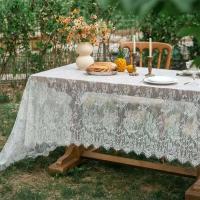 Mantel de campo blanco Ense bodas, mantel de recepción bordado vintage, decoración bohemia para vacaciones, - details 4