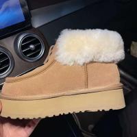 Nuevas botas de nieve con entresuela integrada de piel con plataforma y cremallera frontal para mujer - details 4