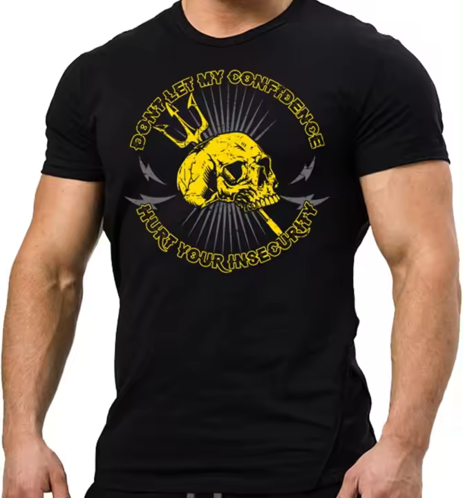 Camiseta Motivadora de Levantamiento de Pesas para Hombres y Mujeres Camiseta de Moda de Gimnasio con Gráfico Camiseta Militar de Levantamiento de Poder - 1