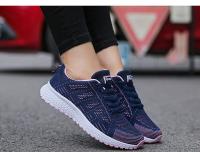 Zapatos informales para mujer, zapatos planos de malla transpirables a la moda, calzado blanco para mujer - details 3