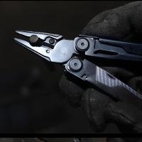 1 multiherramienta GHK 22 en 1 con cuchillo plegable, alicates, cortador de cables, tijeras, sierra, clip para cinturón, alicates, llave hexagonal múltiple - Acero inoxidable - Para hombres - Ideal para trabajo, EDC, camping, mochilero, supervivencia - Gr - details 2