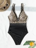 Bañador negro de una pieza para mujer, traje de baño de realce con Control de barriga, Tankini de una pieza - details 42