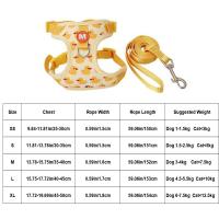 Arnés de nailon para perro con dibujos de pato, hebilla ajustable, cuerda transpirable para perro con pato amarillo, cuerda de tracción desmontable a prueba de Escape - details 0