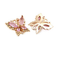 4 Uds. De circonita de latón de Color dorado de 18K, 2 agujeros, dijes de conexión de mariposa, colgantes, collar, pendientes, accesorios de joyería de alta calidad - details 9