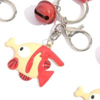 Llavero de pez payaso con correa para la muñeca, decoración de bolso cosido a mano, colgantes de dibujos animados de pez payaso, baratija, colgante de llave de dibujos animados de Anime con corazón para chica - details 4