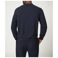Sudadera deportiva casual de cuello redondo para hombres, color sólido, sudadera para uso en casa y viajes - details 11